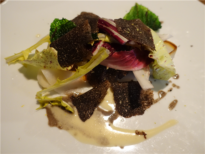winter salad with truffles
